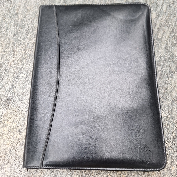 Daytimer Leather Planner Journal Notebook Holder Portfolio Folder Calculator bag - Picture 13 of 13